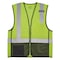 Ergodyne Hi-Vis Safety Vest w/Black Bottom 2XL, 3XL Class 2 U Back, , Zipper 2 Pockets, 1 Mic Tab 8210ZBK - alternate 1